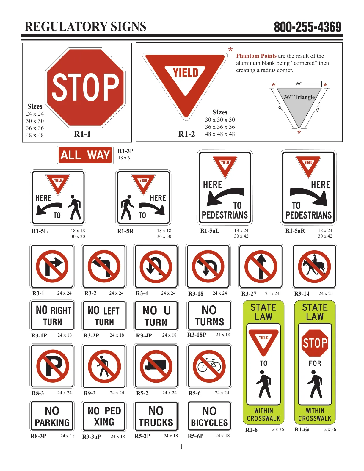 Regulatory Signs