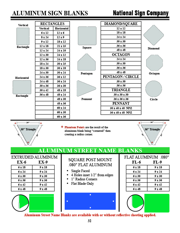 Aluminum Sign Blanks